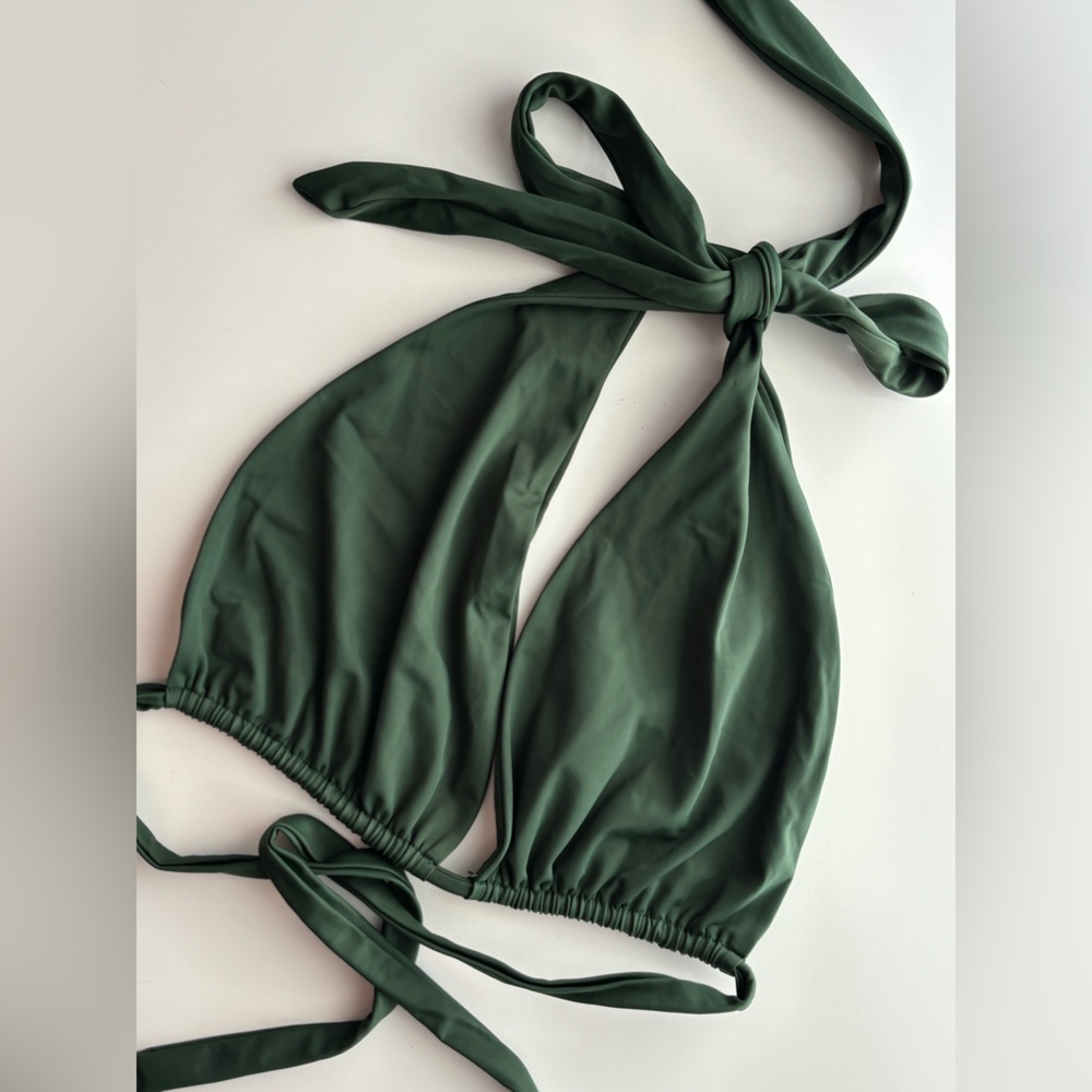 ASRI Swim Green Halter Neck Triangle Bikini Top fits size Large